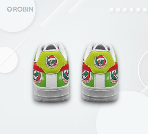 Grateful Dead Merry Christmas Rockmas Air Force 1 Shoes   Unique Holiday Design