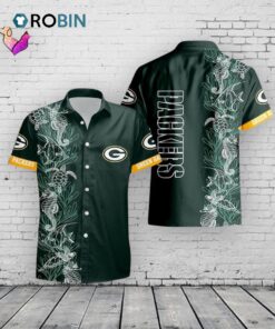 Green Bay Packers Hawaiian Shirt –  Turtle Seaweed Print
