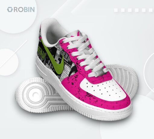 Green Day American Idiot Pink Air Force 1 Sneakers – Trendy Graphic Design