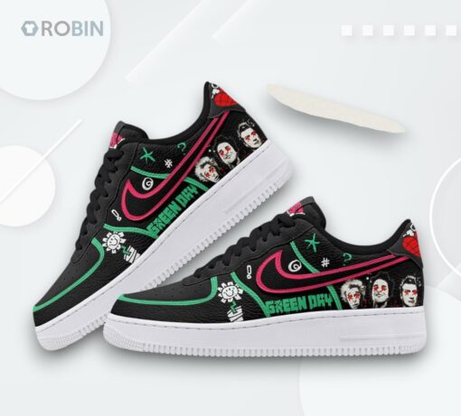 Green Day ‘Good Riddance’ Print Air Force 1 Shoes   Unique Graphic Sneakers