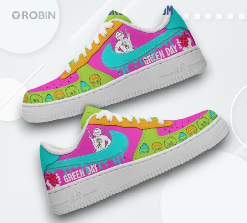 Green Day ‘When I Come Around’ Graphic Air Force 1 Shoes   Unique Design