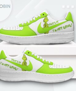 Grinch Air Force 1 Shoes   Green & White Design for Holiday Fun