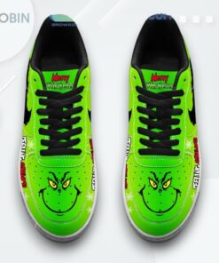 Grinch Christmas Theme Air Force 1 Shoes   Festive Grinchy Style Grinch Christmas Theme Air Force 1 Shoes   Festive Grinchy Style