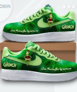Grinchmas Air Force 1 Shoes   Festive Christmas Design