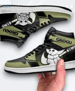 Grogu Jordan 1 High – Star Wars Mandalorian Sneakers Grogu Jordan 1 High – Star Wars Mandalorian Sneakers