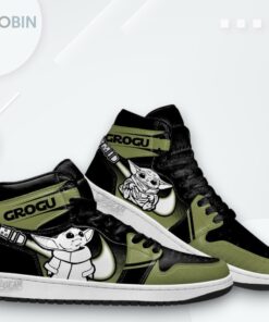 Grogu Jordan 1 High – Star Wars Mandalorian Sneakers Grogu Jordan 1 High – Star Wars Mandalorian Sneakers