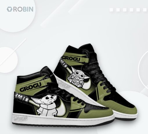 Grogu Jordan 1 High – Star Wars Mandalorian Sneakers