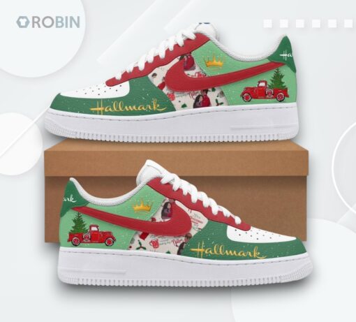 Hallmark Christmas Air Force 1 Shoes   Festive Celebration Design