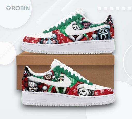 Halloween Horror Movies Air Force 1 Shoes Festive Christmas Design