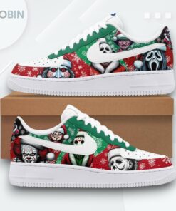 Halloween Horror Movies Air Force 1 Shoes Festive Christmas Design Halloween Horror Movies Air Force 1 Shoes Festive Christmas Design