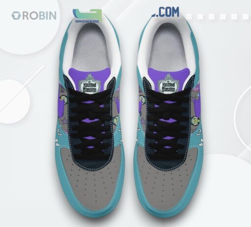Haunted Mansion Halloween Air Force 1 Shoes   Welcome Foolish Mortals Design