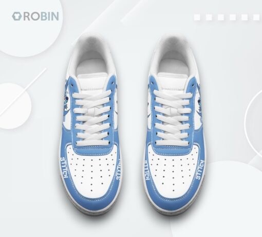 Hawaiian Vibe Blue & White Print Air Force 1 Sneakers