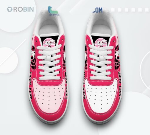 Hazbin Hotel Angel Dust Graphic Print Air Force 1 Sneakers   Unique Fan Merchandise