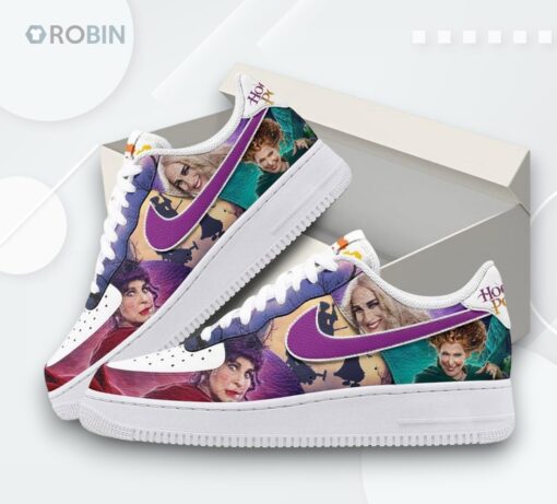 Hocus Pocus Halloween Air Force 1 Shoes   Spooky Time Design