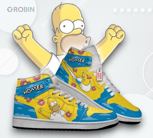 Homer Simpson Donut Jordan 1 High – Custom Sneakers