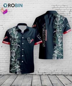 Houston Texans Hawaiian Shirt Turtle Seaweed Print