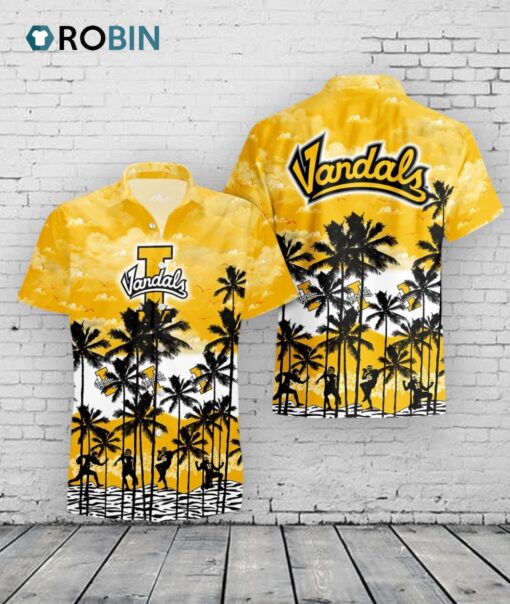 Idaho Vandals Hawaiian Shirt –  Palm Tree Print