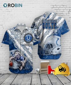 Indianapolis Colts American Flag Hawaiian Shirt