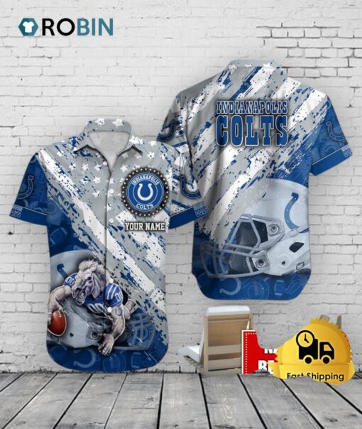 Indianapolis Colts American Flag Hawaiian Shirt