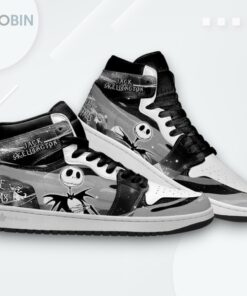 Jack Skellington Jordan 1 High – Custom Silhouette Sneakers Jack Skellington Jordan 1 High – Custom Silhouette Sneakers