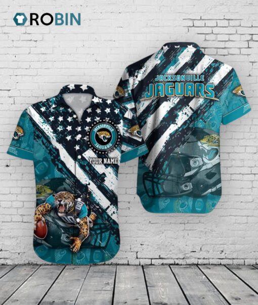 Jacksonville Jaguars American Flag Hawaiian Shirt