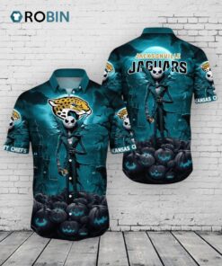 Jaguars Halloween Hawaiian Shirt – Jack O’ Lantern NFL Print