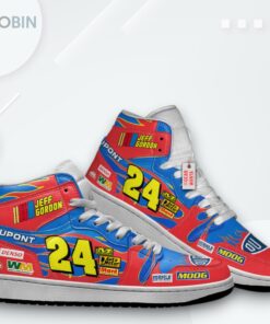Jeff Gordon #24 Jordan 1 High – Dupont Racing Custom Sneakers Jeff Gordon #24 Jordan 1 High – Dupont Racing Custom Sneakers