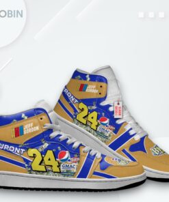 Jeff Gordon DuPont #24 Jordan 1 High – Custom Racing Sneakers Jeff Gordon DuPont #24 Jordan 1 High – Custom Racing Sneakers
