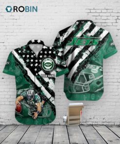 Jets American Flag Hawaiian Shirt –  NFL New York Custom
