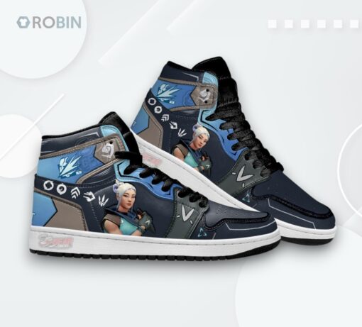 Jett Valorant Jordan 1 High – Gamer Sneakers – Custom Design