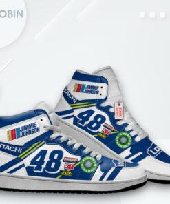 Jimmie Johnson Jordan 1 High Custom Sneakers – #48 Racing Shoes