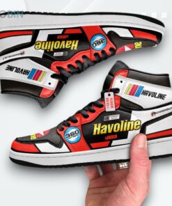 Jordan 1 High Havoline Racing Sneakers – Custom Car Culture Shoes Jordan 1 High Havoline Racing Sneakers – Custom Car Culture Shoes