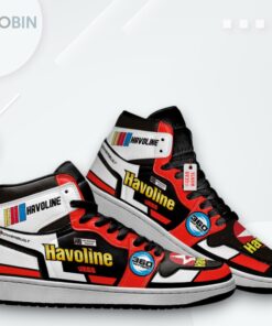 Jordan 1 High Havoline Racing Sneakers – Custom Car Culture Shoes Jordan 1 High Havoline Racing Sneakers – Custom Car Culture Shoes
