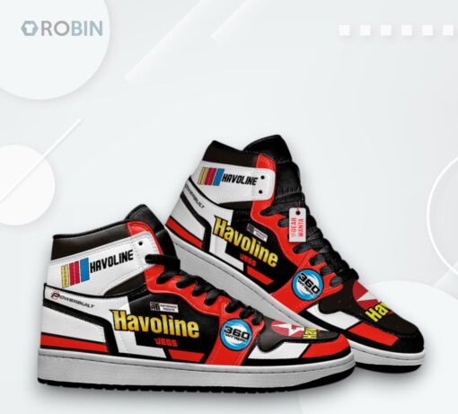 Jordan 1 High Havoline Racing Sneakers – Custom Car Culture Shoes