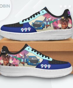 Juice WRLD Death Race For Love Air Force 1 Sneakers   Custom Printed Design