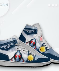 Kamen Rider Blade Custom Jordan 1 High Top Sneakers Kamen Rider Blade Custom Jordan 1 High Top Sneakers