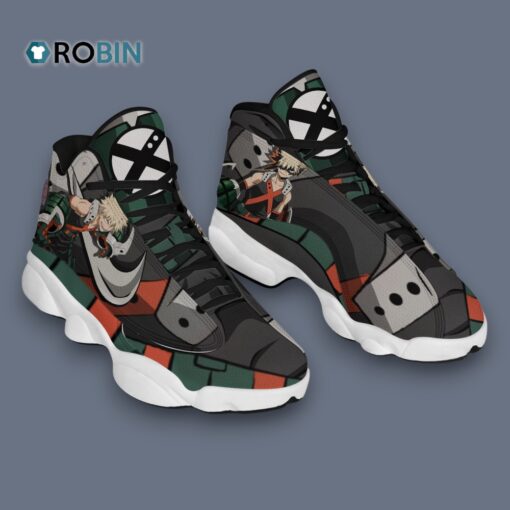 Katsuki Bakugo Sneakers – Unique Jordan 13 Design for Anime Fans