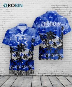 Kentucky Wildcats Hawaiian Shirt –  Palms & Tropical Print