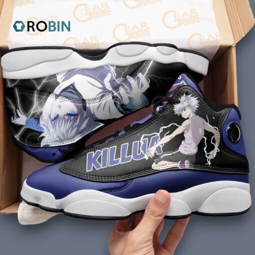 Killua Zoldyck Inspired Jordan 13 Sneakers – Unique Anime Design Footwear