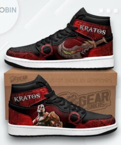 Kratos God of War Jordan 1 High Sneakers – Custom Printed Shoes Kratos God of War Jordan 1 High Sneakers – Custom Printed Shoes