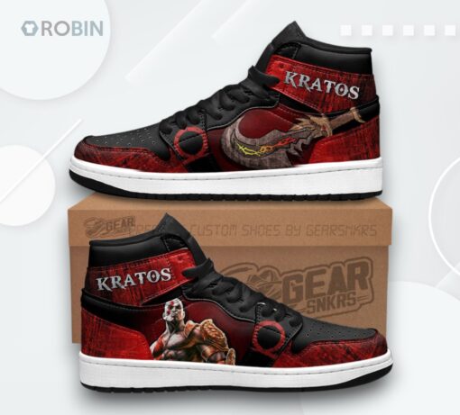 Kratos God of War Jordan 1 High Sneakers – Custom Printed Shoes