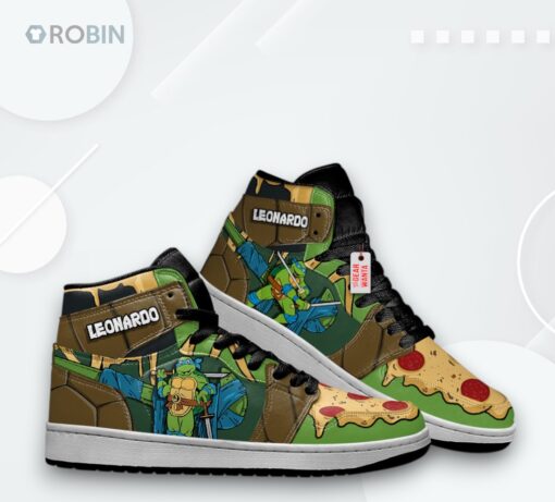 Leonardo TMNT Jordan 1 High – Custom Sneakers