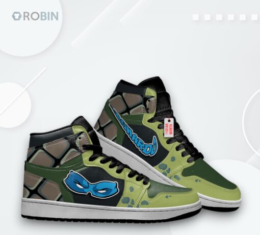 Leonardo TMNT Jordan 1 High – Ninja Turtles Sneakers Mask Edition