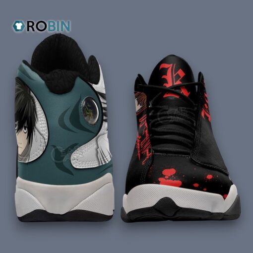 Light Yagami & L Lawliet Printed Jordan 13 Sneakers – Anime Inspired Footwear