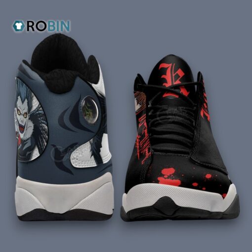 Light Yagami & Ryuk Graphic Jordan 13 Sneakers – Trendy Anime Inspired Footwear