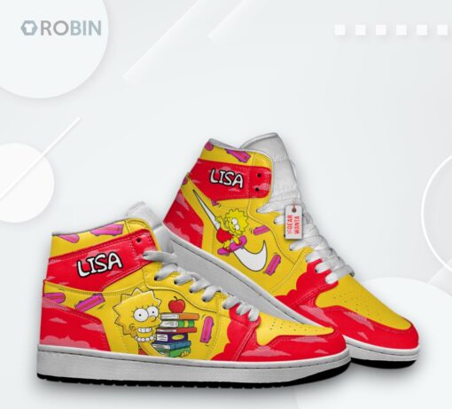Lisa Simpson Jordan 1 High Sneakers – Custom Simpsons Design