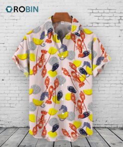 Lobster Shell Hawaiian Shirt –  Mexican Hawaii Summer Print