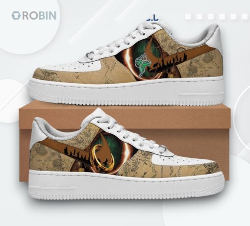 Lord of the Rings Heroic Journey Air Force 1 Shoes   Unique Design for Fans