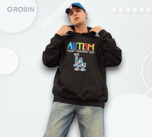Los Angeles Dodgers Autism Accept Understand Love La Shirt