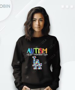 Los Angeles Dodgers Autism Accept Understand Love La Shirt